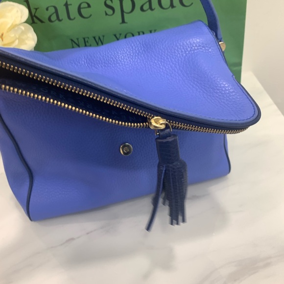 Kate Spade ♠️ Vibrant Blue/purple Leather - Picture 5 of 12